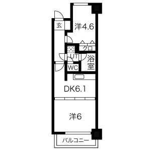 【ダイアパレスステーションプラザ名取の間取り】