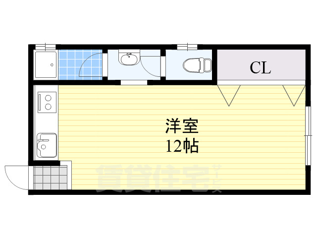 大阪市浪速区塩草のマンションの間取り