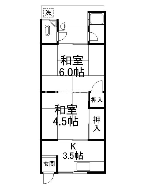 芝野荘の間取り