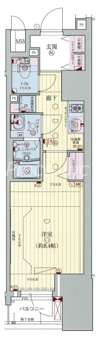 プレサンス北浜レガーロの間取り