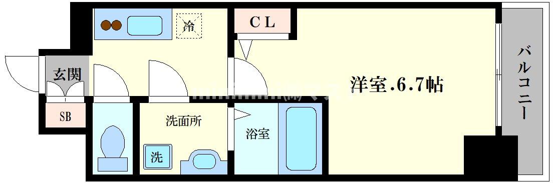 エスリード大阪上本町グリーズの間取り