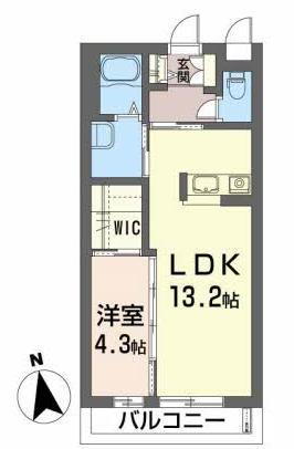 山形市成沢西のアパートの間取り