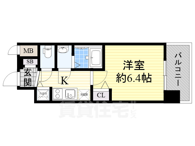 大阪市西区九条のマンションの間取り