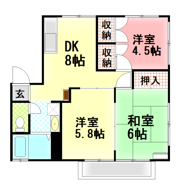 第２エステートＩＳＨＩＩの間取り