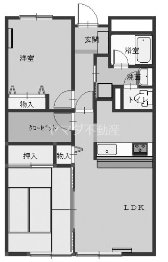 高砂ハイツ高崎東口の間取り写真