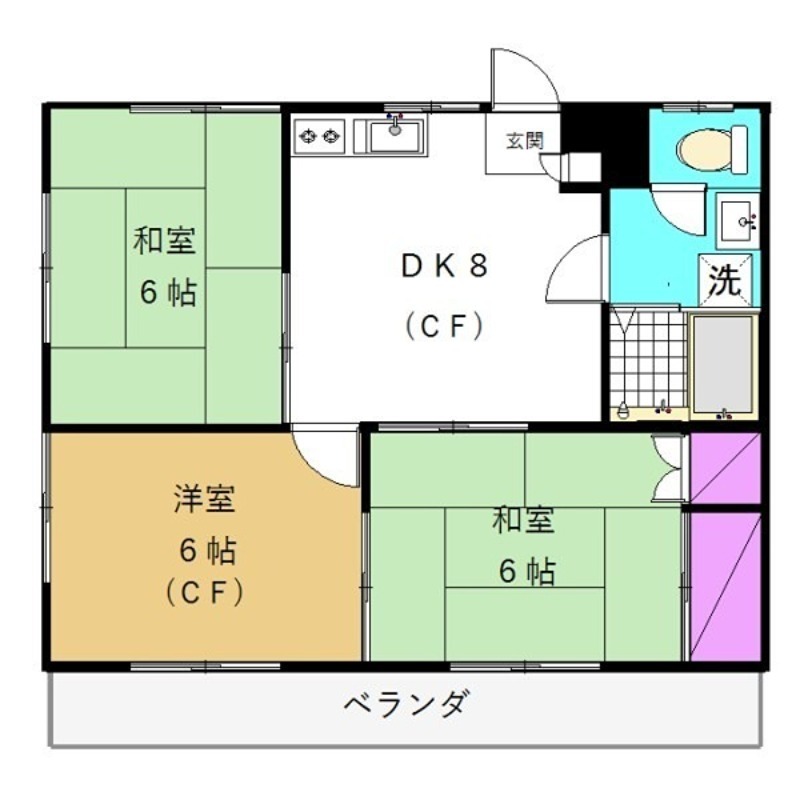 コーポ斉源の間取り写真