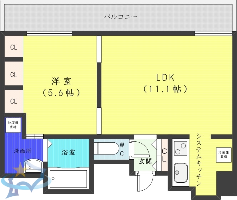 ラフィネタワー札幌南3条の間取り写真