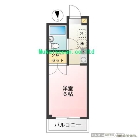 東急大井町線 戸越公園駅 徒歩1分 4階建 築39年の間取り写真