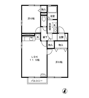 セジュール土崎の間取り