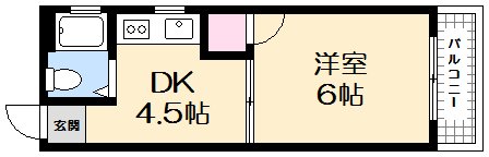 広島市西区南観音町のマンションの間取り