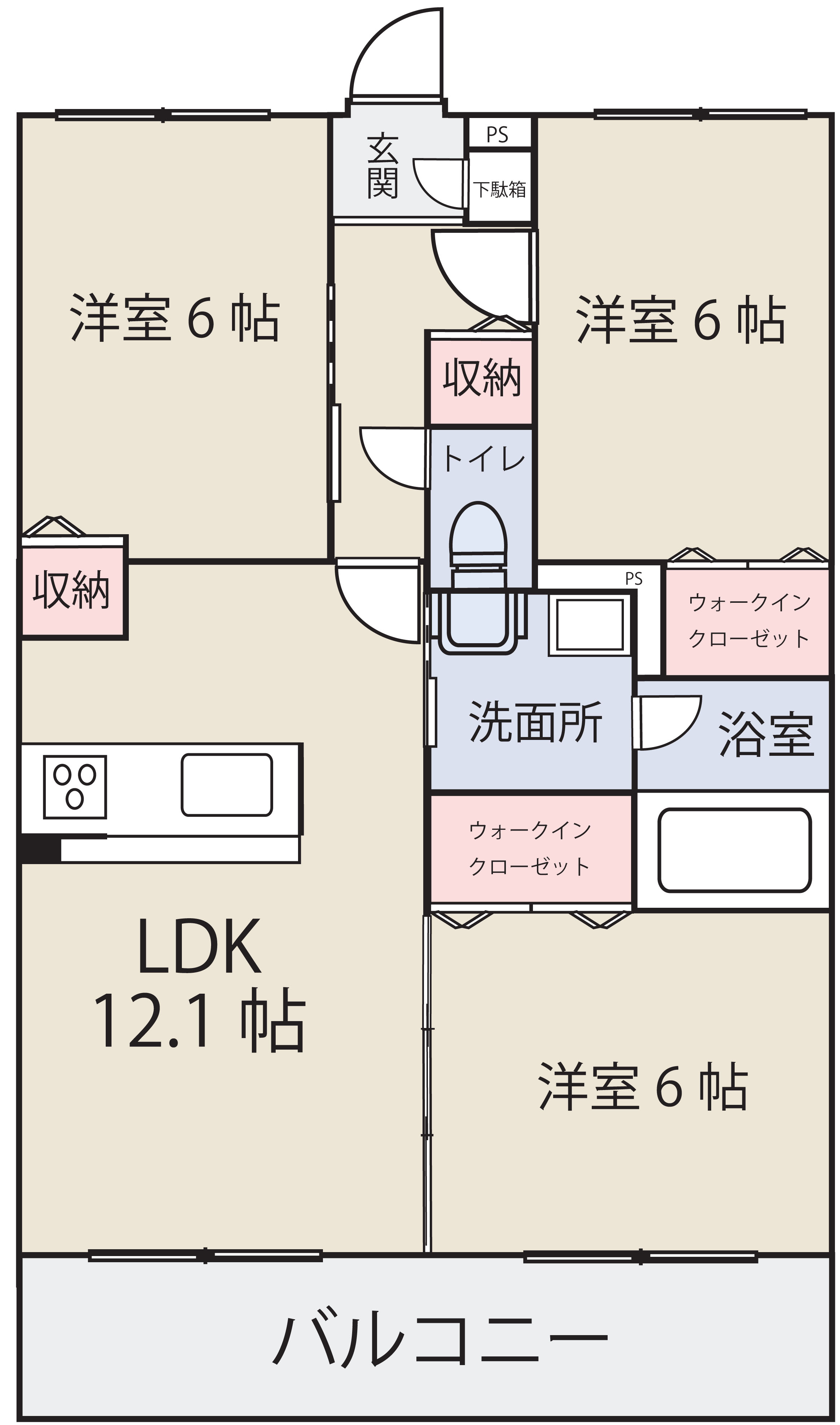 Ms AVENUE α PLUSの間取り