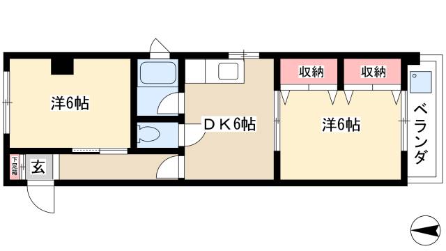 亀島サンダイマンションの間取り