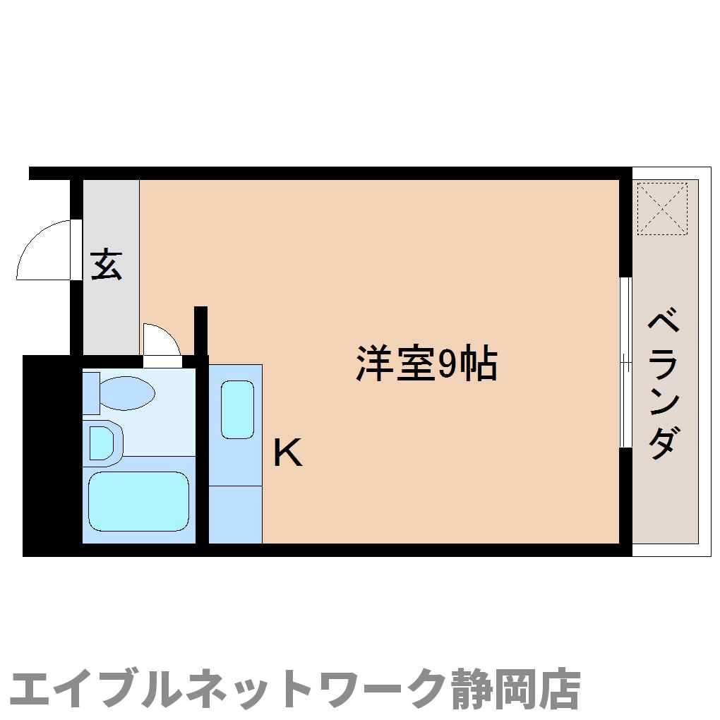 静岡市駿河区手越原のマンションの間取り