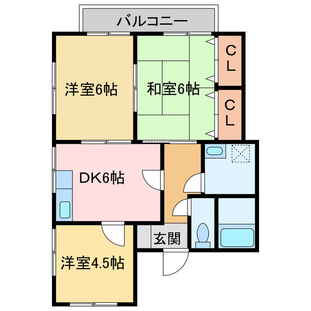 八幡ハイツの間取り