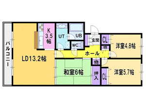 パークノヴァひばりが丘南の間取り