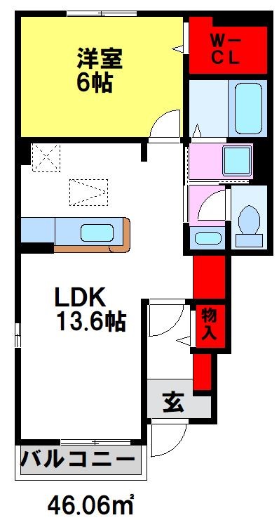 ブランミュール七夕Iの間取り