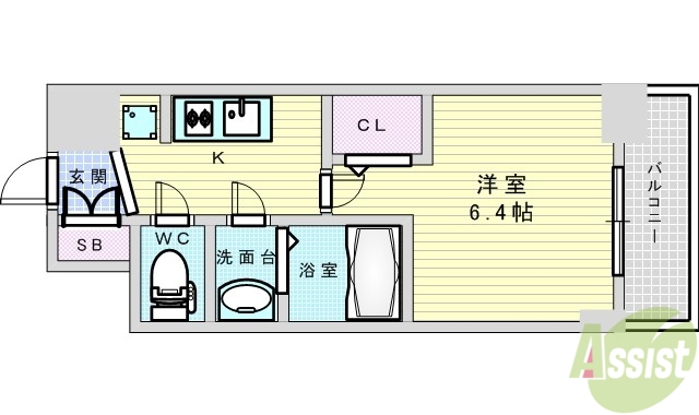 プレサンス新大阪イオリアの間取り