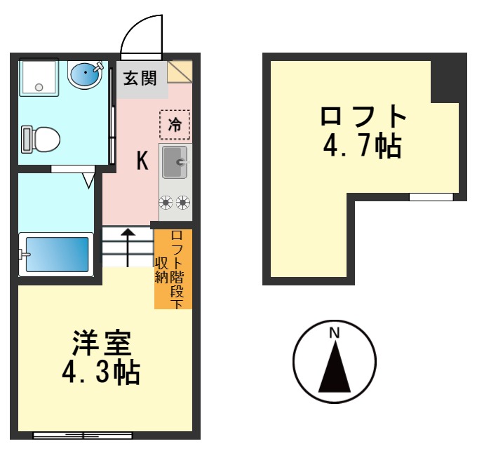 エアル北小岩の間取り