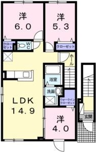 札幌市厚別区厚別中央三条のアパートの間取り
