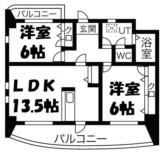 【ヒルズ１の間取り】