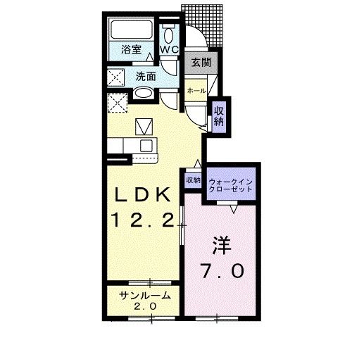 伊具郡丸森町字大舘のアパートの間取り