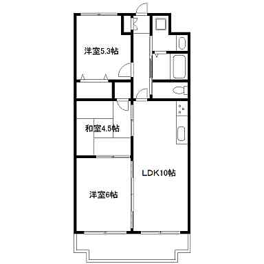 熊谷市上之のマンションの間取り