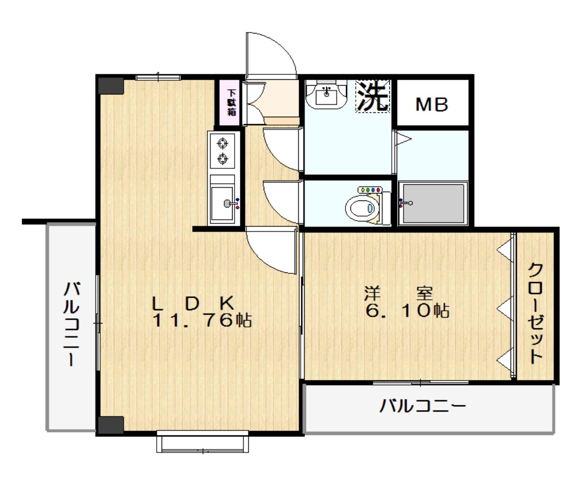 稲城市矢野口のマンションの間取り