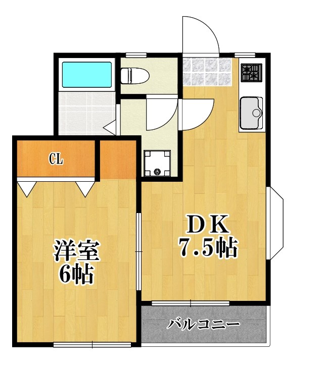 横浜市鶴見区矢向のアパートの間取り