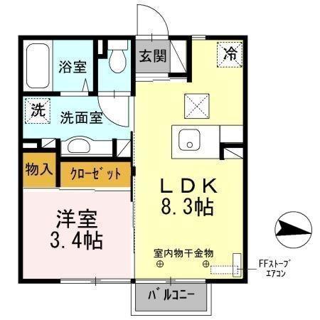 アヴェニール白銀Ａの間取り