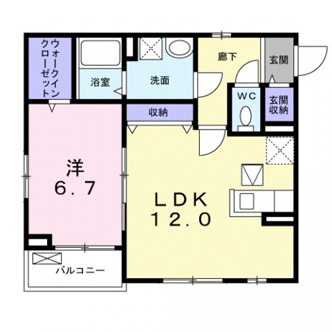 カーザ　オルトの間取り