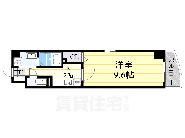 堺市堺区大浜南町のマンションの間取り