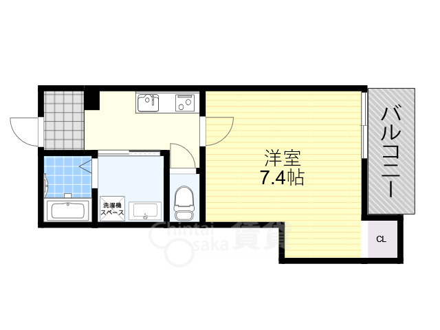 【大阪市東淀川区下新庄のアパートの間取り】