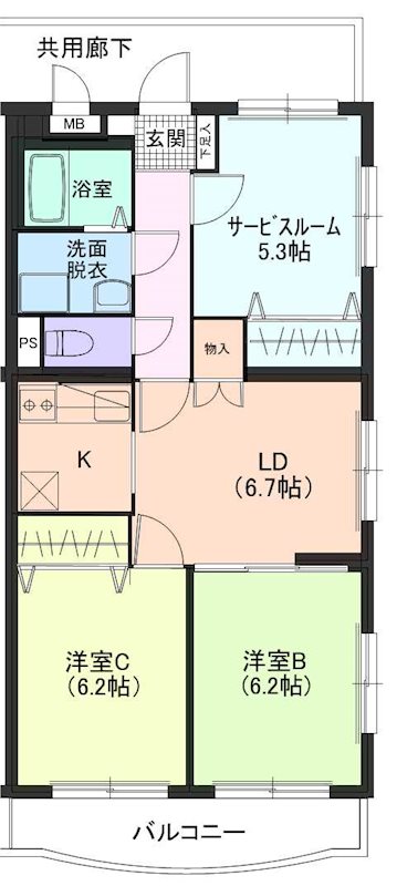 ファイン石上の間取り