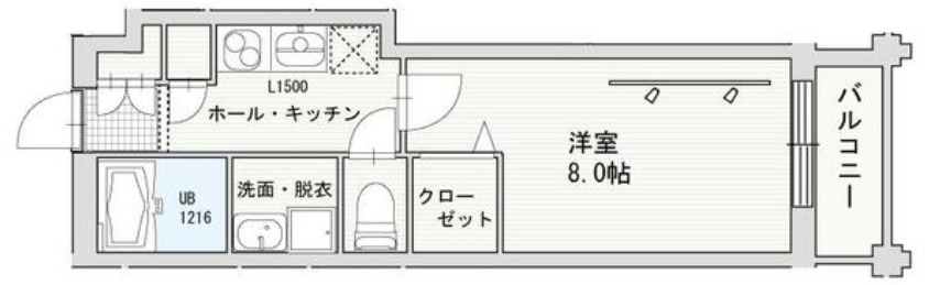 大阪市天王寺区堀越町のマンションの間取り