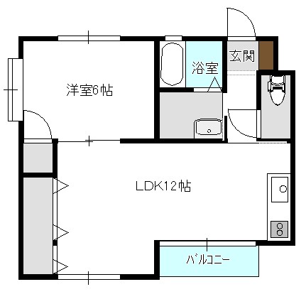 新潟市西区平島のアパートの間取り