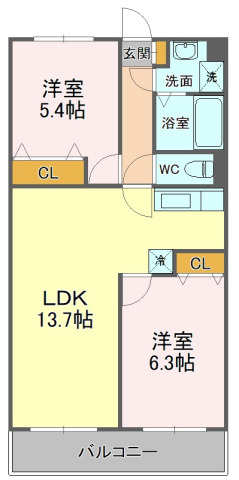 パストラルパレス豊岡の間取り