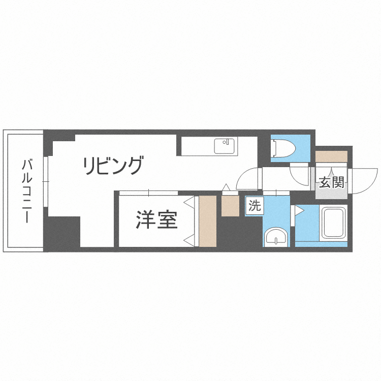 札幌市中央区南一条東のマンションの間取り