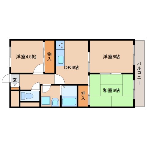 吉野郡大淀町大字越部のマンションの間取り