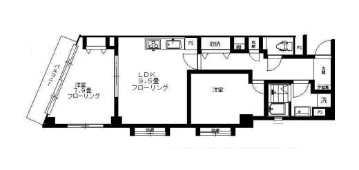 大田区大森東のマンションの間取り