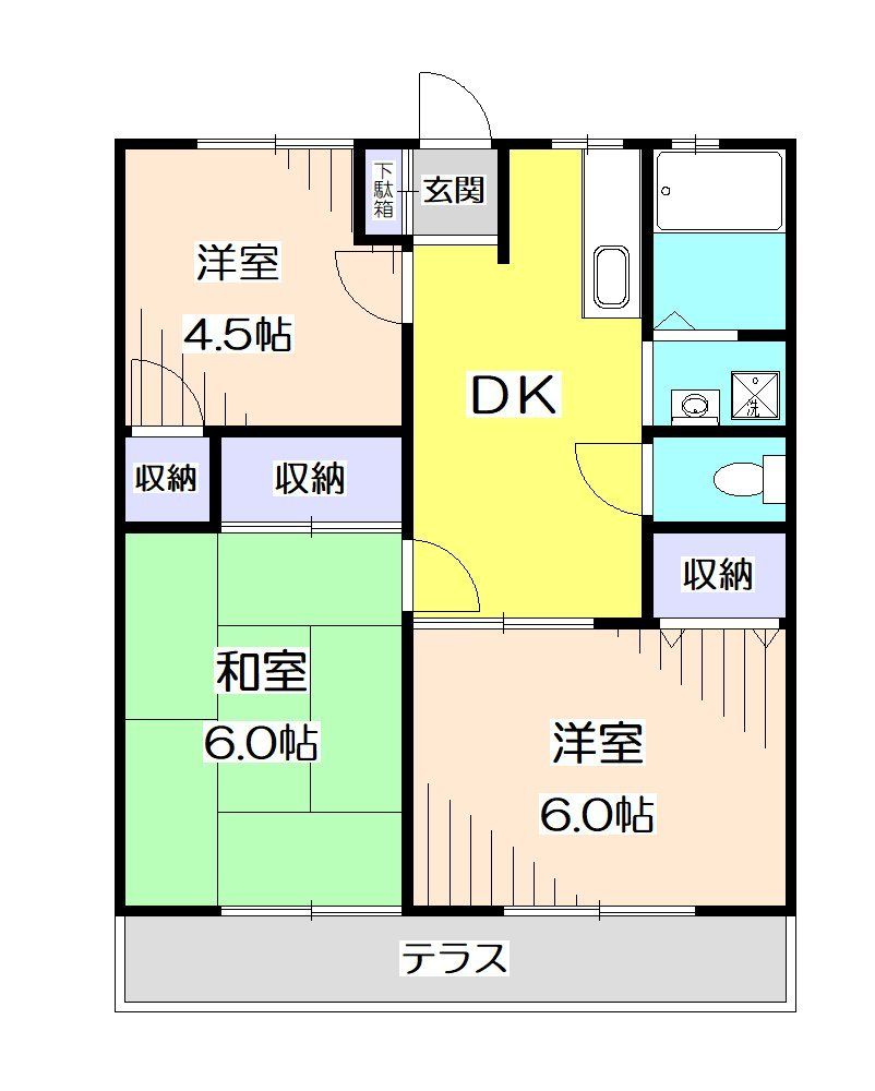 ファミールケイ　Aの間取り