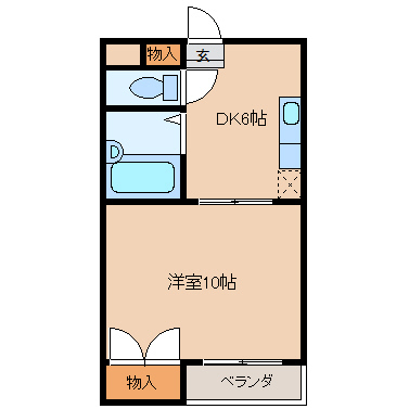 コーポ油田２号棟の間取り