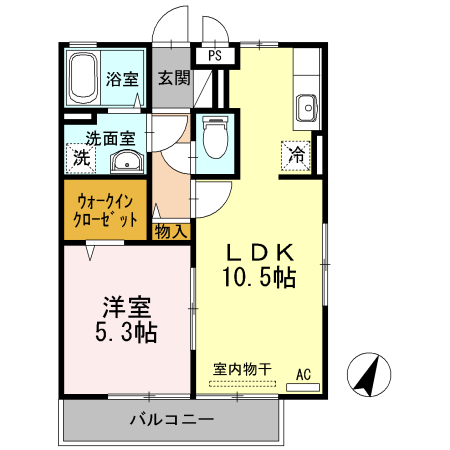 リファルジェント泉 B棟の間取り