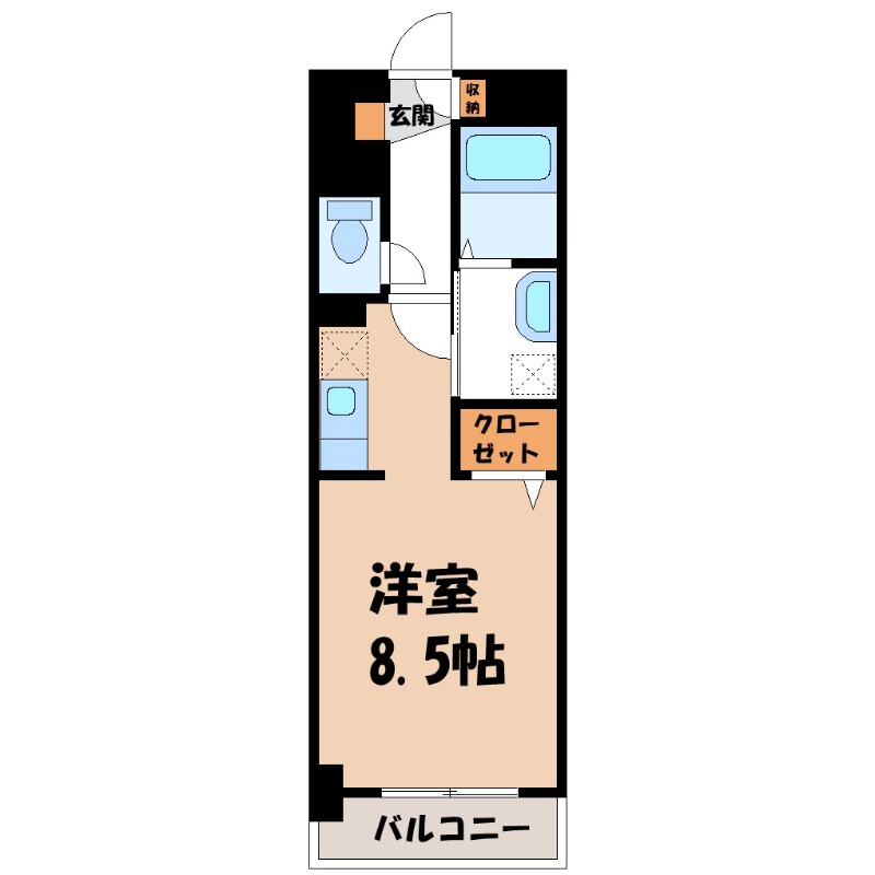 足利市朝倉町のマンションの間取り