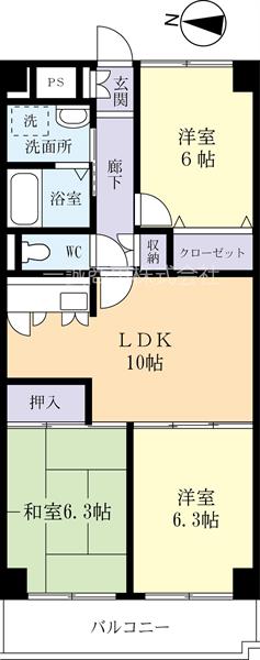 グランブリック水戸の間取り