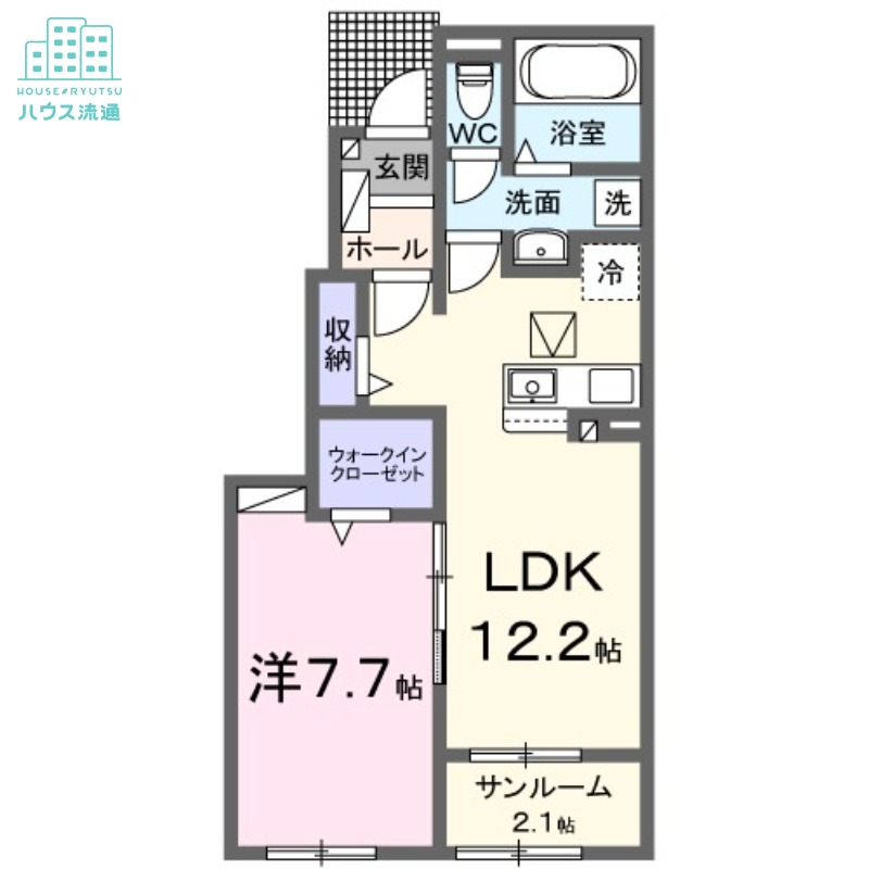 諫早市長田町のアパートの間取り