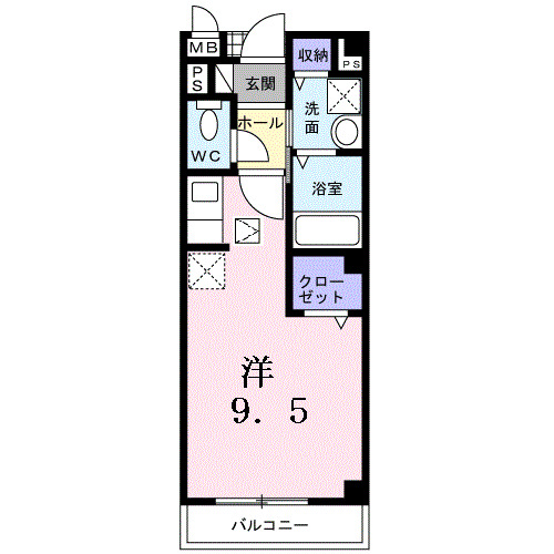 堺市西区浜寺船尾町西のアパートの間取り