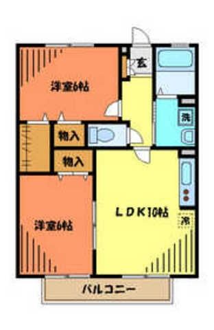 八王子市西寺方町のアパートの間取り