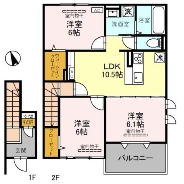 セブンワンテン　Mの間取り