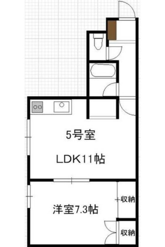 札幌市豊平区平岸五条のマンションの間取り