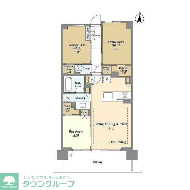 荒川区町屋のマンションの間取り